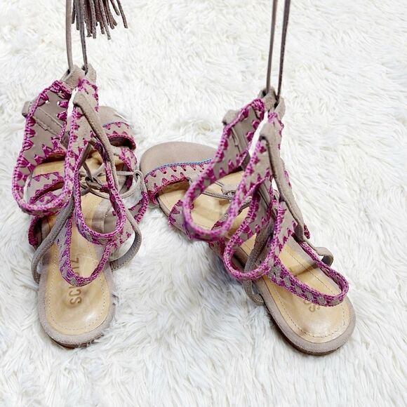Schutz Willow Lace up Stitched Gladiator Sandals Leather Size 7.5 - Picture 7 of 10